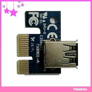(Yimumiya) Mini PCI Express tarjeta elevadora 1X a 16X USB 3.0 SATA 15 pines a 4Pin para BTC minero