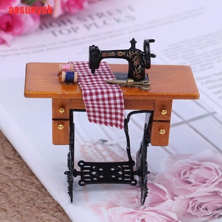 {aosunyuk} mini máquina de coser mini mueble miniatura decoración de mesa 1:12 juguete TTE