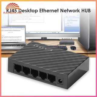 Rain_10/100/1000mbps 5 puertos Gigabit Switch RJ45 Desktop Ethernet HUB de red