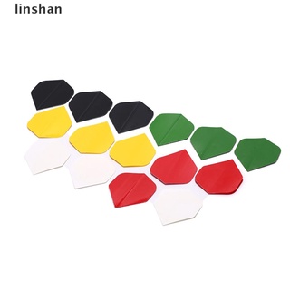 [linshan] 15pcs dart flights nice darts flight mixed color for outdoor darts wing tail [HOT]