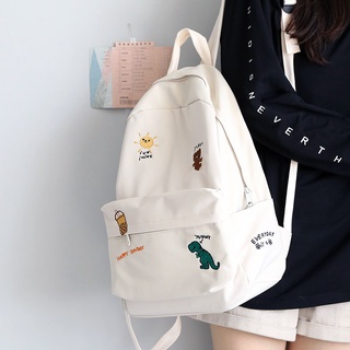 alta calidad exquisito bordado de animales de dibujos animados de gran capacidad de moda impermeable mochila de la escuela bolsa de viaje mochila