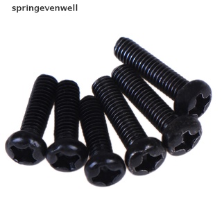 [springevenwell] 50pcs m3 mini tornillo de cabeza plana con cruz de acero inoxidable negro