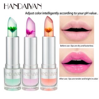 Handaiyan humectante/brillo Labial Transparente/flor De gelatina/Labial/cambio De color/impermeable/maquillaje