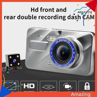 increíble 3.6 pulgadas hd 1080p 170 grados coche dvr doble lente gran angular videocámara dash cam (1)