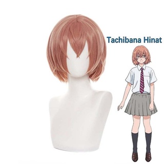 Rebuy1 Golden Hinata Tachibana negro Cos Prop Anime Cosplay resistente al calor hombres pelucas Tokyo Revengers peluca (5)