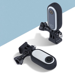 adaptador de montaje heec kit de marco protector con adaptador de rosca de 1/4" compatible con insta 360 go2 para trípode selfie stick