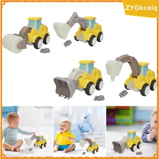 Engineering Car Toys Pull Back Car Party Favors Friction Power for Toddlers