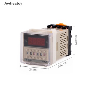 Awheatoy AC/DC 12v-220v DH48S-S Programmable Digital display time relay cycle control *Hot Sale