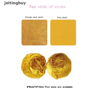[Jettingbuy] 100 unids/Pack de papel de aluminio dorado, caramelo, Chocolate, galletas, papel de regalo, fiesta caliente