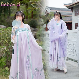 Púrpura tradicional chino ropa completa pecho cintura falda elegante disfraz Hanfu túnica vestido de hadas carnaval trajes para las mujeres