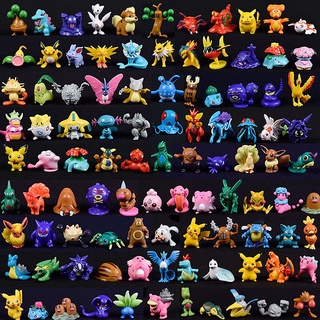 [En stock] 144pcs Pokemon juguete conjunto Mini figuras de acción Pokémon Go Monster vinilo 3 cm modelo creativo juguetes educativos regalo de cumpleaños juguetes para niños para niños para niñas decoración del hogar coche obra de arte