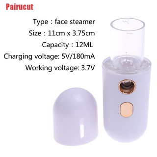 pairucut mini práctico vaporizador facial nano mister face spray usb portátil spray botella