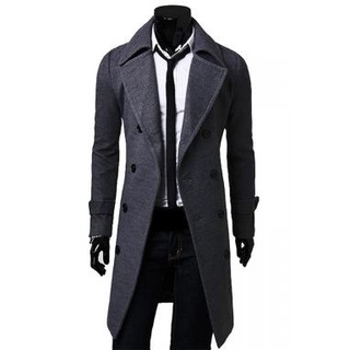 df abrigo delgado cálido abrigo largo chaquetas outwear doble botonadura abrigo