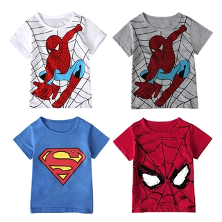 los niños de verano de los niños de manga corta spider-man patrón de la chaqueta de la ropa de los niños