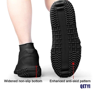 Qety funda De silicón Para zapatos impermeables con cremallera antideslizante reutilizable (4)