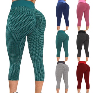 (wopyt.br) Leggings para mujer/Yoga/siete puntos/Fitness/correr/deportes/pantalones activos