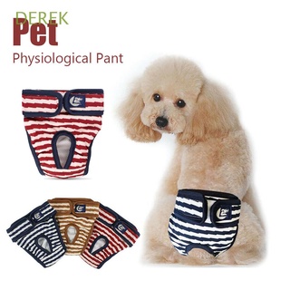 DEREK pantalón lavable para perros de algodón menstruación pañal mascota corto para mujer macho perro reutilizable calzoncillos sanitarios pañales ropa interior fisiológica