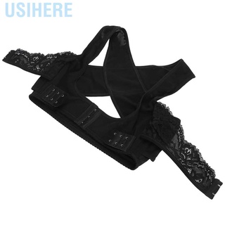 Usihere pecho Brace Up mujeres pecho apoyo negro sujetador Shapewear chaleco prevenir jorobado cinturón (6)