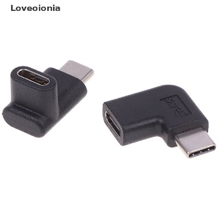 Loveoionia adaptador convertidor USB 3.1 tipo C macho a hembra USB-C ángulo recto de 90 grados MY