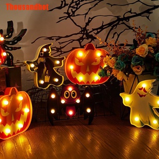 [Thousandhot] Horror Halloween calabaza decoración Led luz de noche vacaciones adornos de Halloween