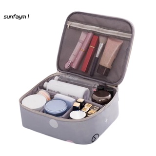 sunfa gran capacidad de viaje maquillaje casos multi-bolsillo de gran capacidad bolsa cosmética reutilizable para viajar (8)