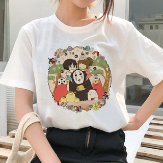Camiseta Totoro Harajuku Studio Ghibli Mujer Miyazaki Hayao Ullzang Femenina Lindo Dibujos Animados Anime Mujeres Top Tee (2)