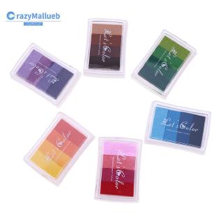 Cra-Stock Home Supply 4 colores gradiente Inkpad DIY sello de tinta de color almohadilla de impresión de los niños papelería (1)