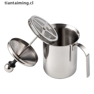 tiantaiming: espumador manual de leche (400/800 ml, acero inoxidable, capuchino, espuma de leche, espuma de leche [cl] (4)