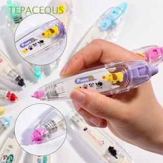TEPACEOUS Cartoon Learning Supplies Push Correction Tape Stationery New Flower Hand Account Book Diary Decoration