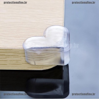Pr1Br 4X Protector de silicona seguro para bebé/mesa/corazón/esquina/cubierta de protección para borde TOM
