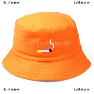Bsc bordado sombrero de cubo para hombres mujeres hip hop pescador sombrero plano Baishangcool