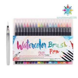 SM01 juego de pinceles de 20 colores de pintura Premium punta suave marcadores recargables acuarela arte plumas