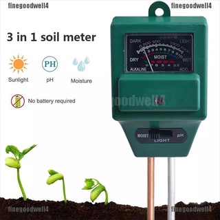 Finegoodwell4 3 in 1 Soil PH Meter Sunlight PH Tester Garden Flowers Soil Moisture Sensor Brilliant