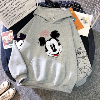 Sudaderas con capucha de dibujos animados Mickey algodón sudaderas con capucha de las mujeres suéter chaqueta (9)