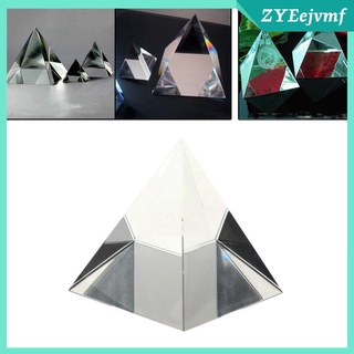90mm k9 artificial cristal pirámide prisma decoración del hogar adorno ciencia