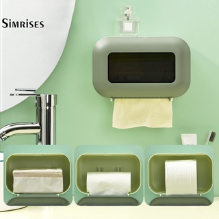 Si compacto estante de papel higiénico impermeable soportes de papel higiénico estante estable colgante para el hogar