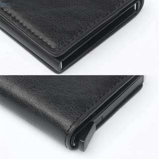 Estuche de tarjeta en carbono Look Slim cuero Ultra cartera 73 G aluminio negro (2)