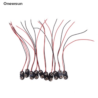 [Onewsun] 10pcs tipo I plástico 9V conector de batería Clip de alambre enlatado cables de 150 mm venta caliente
