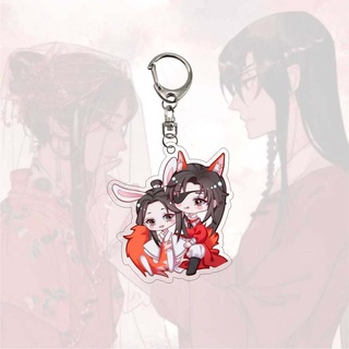 DONETTA Cute Heaven Officials Blessing Anime Keychain Tian Guan Ci Fu Key Ring Holder Creative Bag Pendant Car Interior Accessories Hua Cheng Acrylic Key Rings (4)