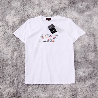 Nike camisetas 100% algodón impresión camiseta de manga corta O cuello Tops blusa negro/blanco