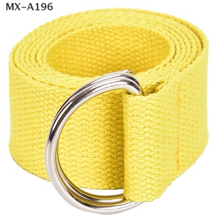 Unisex Casual doble D-anillos de Nylon lona rayas hebilla cintura al aire libre cinturones {bigsale} (4)