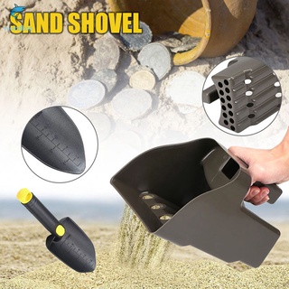 juego de pala y cuchara de arena para detectar metales, portátil, multifuncional, herramienta de detección para playa al aire libre