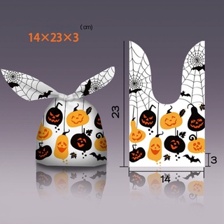 Hot++nuevo bolso De embalaje De Halloween orejas De conejo bolsa De caramelos bolsa De lonchera para hornear galletas bolsa De regalo 50 pzs (5)