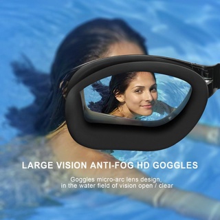 Gy colorido Plating HD Anti-niebla ajustable diadema de silicona suave gafas de natación 09.28 (1)