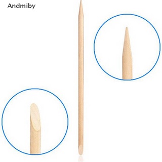 [ady] 10 palos de madera de uñas, removedor de cutículas, manicura, pedicura, cuidado ydj (2)