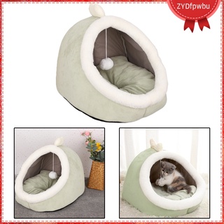 cama de gato caliente nido perro cabaña perrera suave felpa dormir almohadilla