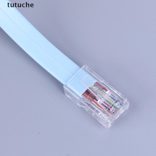 tutuche 1.8m db 9pin rs232 serial a rj45 cat5 adaptador ethernet lan cable de consola azul cl