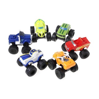 6pcs blaze and the monster machines vehículos racer coches camiones niño juguete para año nuevo festival regalo