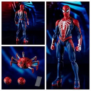 SHF Vengadores Spider Man Traje De Actualización PS4 Edición De Juego SpiderMan PVC Figura De Acción Coleccionable Modelo Muñeca Regalo 15cm