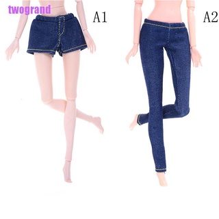 [twogrand] pantalones vaqueros elásticos pantalones largos pantalones cortos para muñecas Blythe 1/6 BJD accesorios